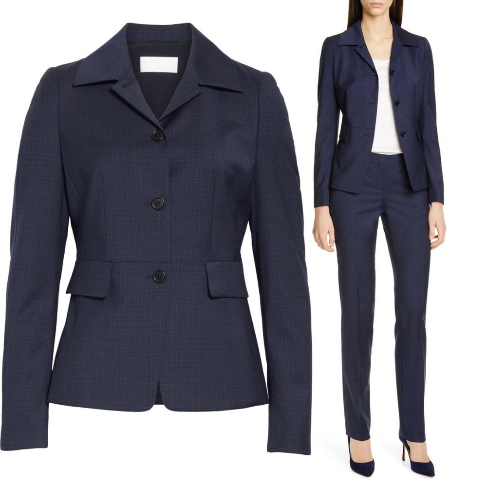 NWT Boss Jarera Wool Small Check Suit - Jacket & Pants